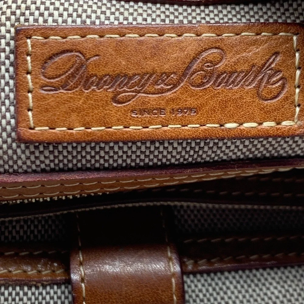 DOONEY And BOURKE genuine florentine vacchetta white leather satchel bag - Picture 15 of 16